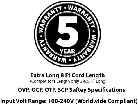 Omnihil Wall Adapter Power Supply 110-240V AC Input - Output 9 Volt 9V DC 650mA ~1500 ma 2.1 mm X 5.5 mm Plug