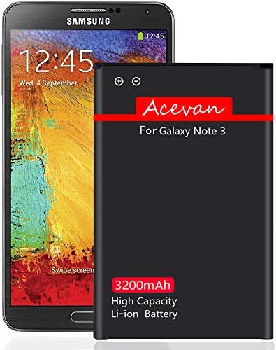 Забележка 3 Батерия Acevan Литиево-йонна Батерия Заместител на Samsung Galaxy Note 3 N900, Verizon N900V, Sprint N900P,