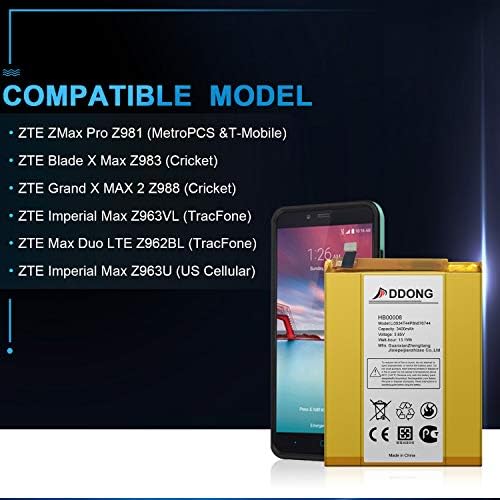 Сменяеми батерии за ZTE ZMax Pro Z981 Li3934T44P8H876744 Лигав Инструмент