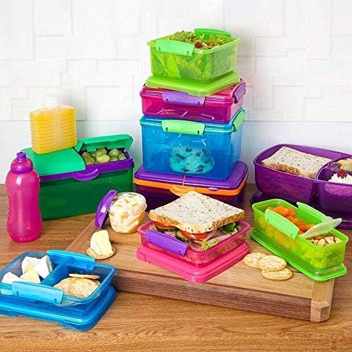 CffdoiFanh Bento Box, Premium Adult Or Child ' s Bento Box 410 ML,rectangle Snack Fruit Snack Box, Fitness Lunch Box, Light Food Vegetable Salad Lunch Box (цвят : зелен) (Цвят : зелен)