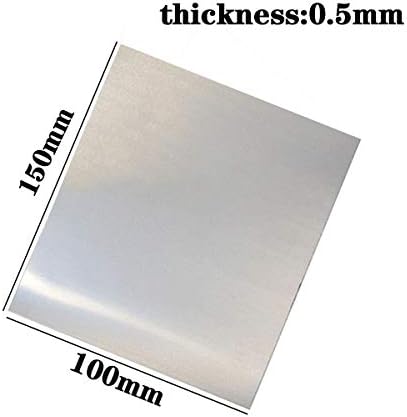 LEISHENT High Purity Pure Цинк Zn Sheet Metal Plate Foil Thickness 0.2 Mm to 0.5 Mm Width 100Mm Length 150Mm,0.5x150x100mm