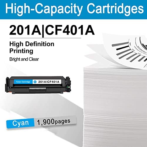 1 Опаковка Циан 201A | CF401A Замяна на тонер-касета за HP Color Pro M252dw M252n MFP M277n M277dw M277c6 M274n-by Leadyink