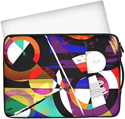 Цветна Геометрична Форма Карирани Чанта За лаптоп Чанта за лаптоп 15.6 in Калъф За носене на Компютъра е Съвместим с 13-13,3