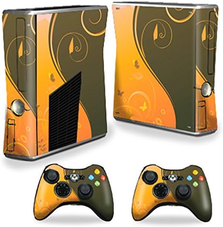 Кожата MightySkins е Съвместима с конзола на X-Box 360 Xbox 360 S-Butterfly Garden | Защитно, здрава и уникална vinyl