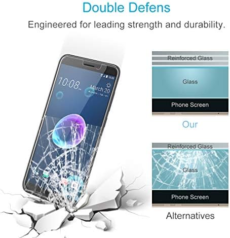 MengFeng Протектор на екрана на мобилен телефон 0.26 mm 9H 2.5 D Закалено стъкло Филм е Съвместим за HTC Desire 12 Мобилен