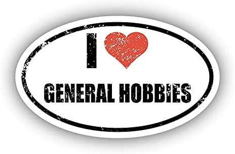 I Love General Hobbies I Heart Euro Oval Sticker Винил 3М Decal 3 in x 5 in