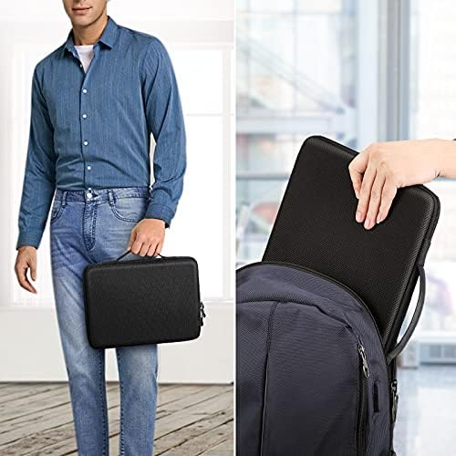 FINPAC Hard Laptop and Tablet Sleeve Case for MacBook Pro M1 14-inch 2021, 13.3-инчов MacBook Air/Pro, Противоударная чанта с джоб за таблет за 9.7-12.9 iPad/Chromebook/Лаптоп (черен)