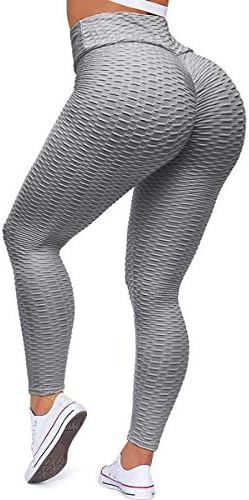 YASION ТИК Tok-Butt Leggings for Women Textured Scrunch-Butt Leggings High Waisted Плячка Anti Cellulite Yoga Pants