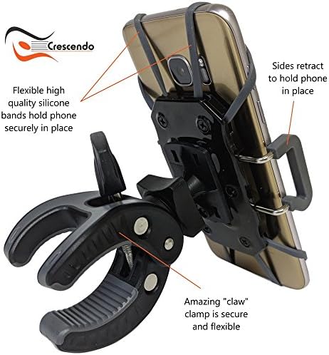 Crescendo CR-30 SlimClip Mic Stand Phone Holder, iPhone Технологична Mount, Pole Phone Mount, Microphone, Music, or Drum