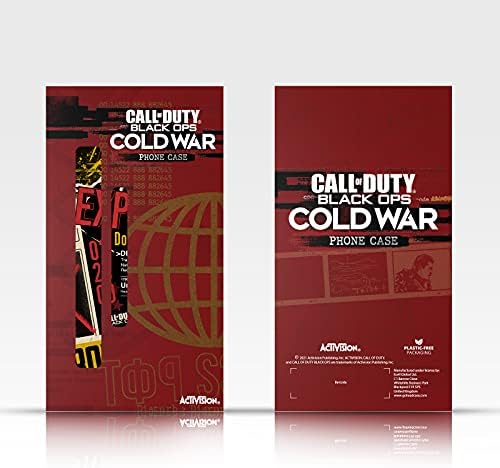 Head Case Designs Официално Лицензиран от Activision Call of Duty Black Ops Cold War Primary Key Art Leather Book Портфейла