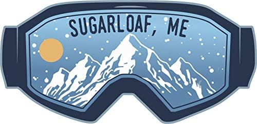 Sugarloaf Maine Ski Приключения Souvenir Е 2-Инчов Винил Decal Sticker Mountain Design