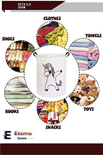 ESSME Large Storage Bin,Canvas Плат за Съхранение на Baskets with Handles,Collaspible Laundry Възпрепятстват for Household,Gift Baskets,Toy Organizer (Dancing horse)