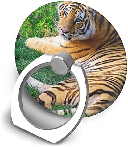 Тигър, който се намира на Трева Мобилен Телефон Пръстен на Притежателя на 360 Градуса Въртящ се безименен Пръст Standas