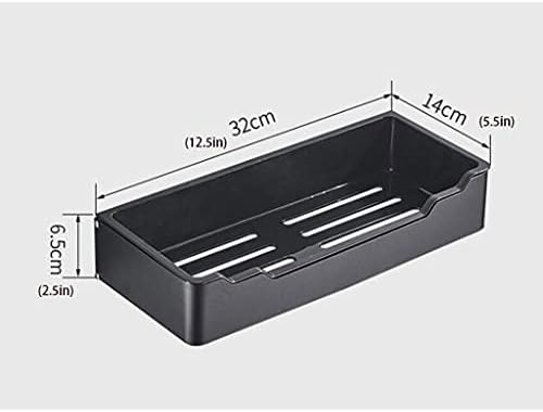 bjyx Полк за баня Плаващ шелф органайзер за съхранение на баня без бормашини Монтиране на стена Силна носеща способност(размер:32 см,материал:космически алуминий) Мон