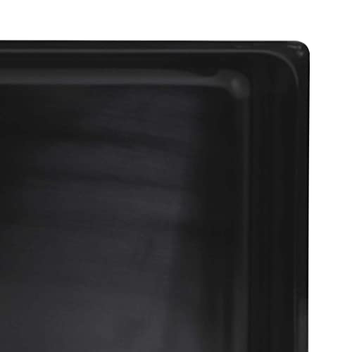 Elite Global Solutions M6302-B Правоъгълен бункер 30 x 6 x 2 h, меламин, черен (опаковка от 2 броя)