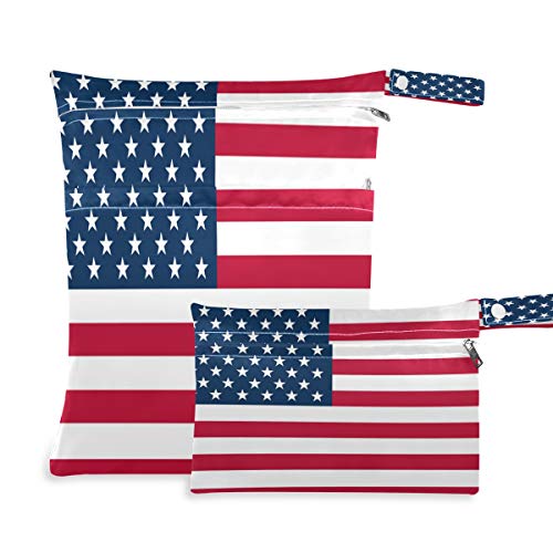 Baofu Американски Флаг Мокри и Сухи Чанти Комплекти Водоустойчив многократна употреба Пътен Плажен Детски Текстилен Пелена