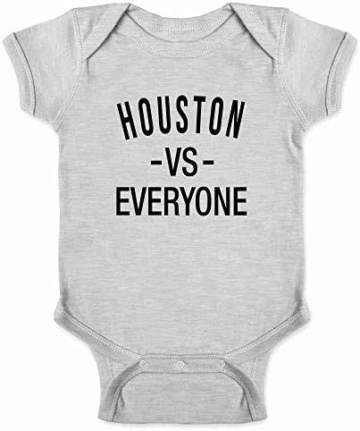 Поп Threads Houston vs Everyone Texas Sports Фен Сив 18M Бебе Baby Boy Girl Bodysuit