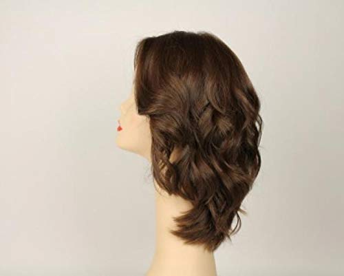 Freeda European human hair wig - Shlomit Medium Brown with акценти Skin Top Size M