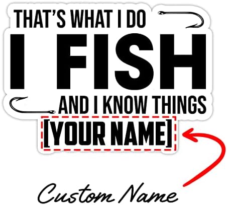 Персонализирани Етикети, да се Коригира Името на Това, което аз правя, аз съм Риба и Знам Неща, Етикет за Бутилка с Вода,