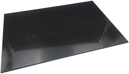 XMRISE Carbon Fiber Sheets Board Plate 3K Panel Rigid Decorating Parts FPV multicopter Plain Weave Matte 350mmx250mm,Thickness5mm