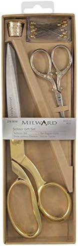 Подаръчен комплект Milward Premium Ножици - Включва Портновские ножици и Ножици за бродиране (злато)
