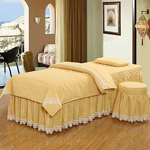 ZHUAN Massage Table Sheet Sets with Face Rest Hole Massage Table Skirt Spa Bed Cover Fitted Table Skirt for Beauty Salon Bed -q 70x185cm(28x73inch)