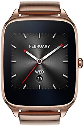 ASUS ZenWatch 2 Gold Metal 41 mm Smart Watch with HyperCharge Battery, 1.63-инчов AMOLED Gorilla Glass 3 Сензорен екран, 4 GB за Съхранение, Водоустойчив IP67