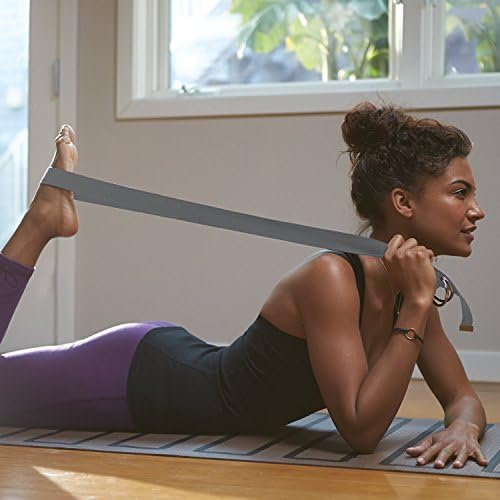 Gaiam Yoga Strap Premium Атлетик Stretch Band with Adjustable Metal D-Ring Buckle Loop | Упражнения и Фитнес, Стречинг Йога, Пилатес, Физиотерапия, Танци, Тренировки във фитнеса