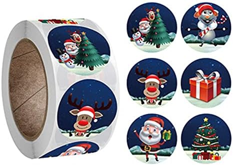 SGKJ Коледни Етикети на Ролка Самозалепващи Етикети на Прозореца Карта Подарък Пликове, Кутии Занаяти Пликове Подаръци Етикет,#02