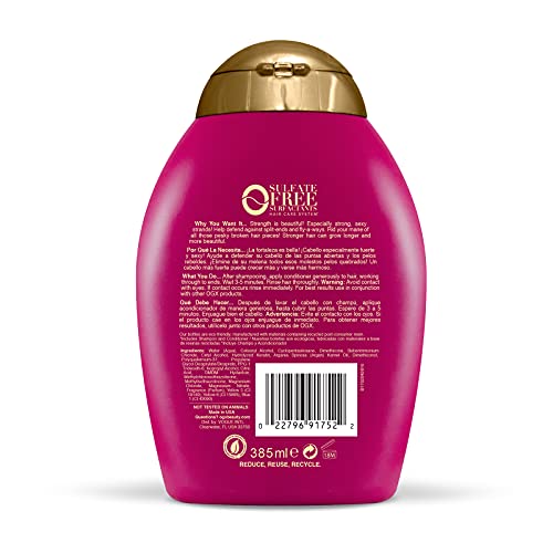 OGX Anti-Breakage + Keratin Oil Fortifying Anti-Пръскам Conditioner for Damaged Hair & Split Ends with Anti-Breakage + Keratin Oil Fortifying Anti-Пръскам Shampoo for Damaged Hair & Split Ends