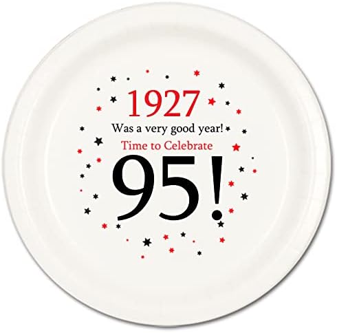 1927 95th Birthday Десерт Plate (8 Броя) by Partypro