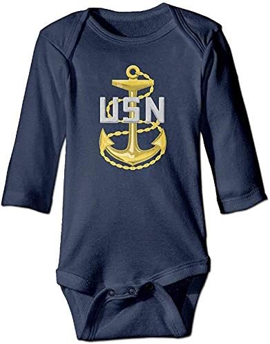 SiYooca US Navy Chief Petty Officer Funny Baby Bodysuit Дрехи за Момчета и Момичета, Новородено Бебе