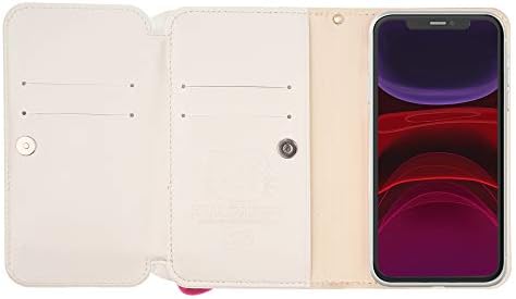 Съвместимост с корпуса на iPhone 11 Pro (5,8 инча) Hello Kitty Дневник Flip [ Double Sided Wallet ] Mirror златна монета Pocket Cover - Wallet Face Hot Pink
