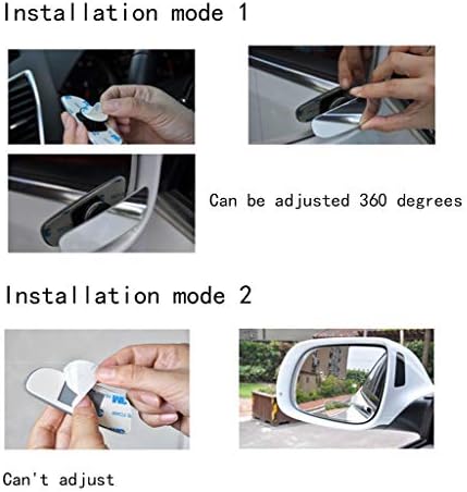 HWHCZ Blind spot Mirrors Parking aid Mirror,Съвместим с огледала Blind spot Suzuki Swift Sport,Ротация на 360°, Устраняющее слепи петна, 2 опаковки (размер : A)