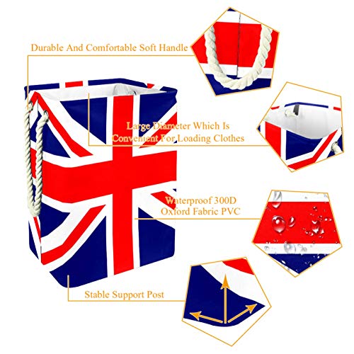Кошница За Съхранение на Великобритания Британски Флаг Контейнер За Съхранение Организатор за Организиране на Съхранение