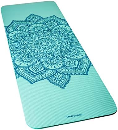 Retrospec Solana Yoga Mat 1 & 1/2 Thick w/Nylon Strap for Men & Women - Нескользящий килимче за йога