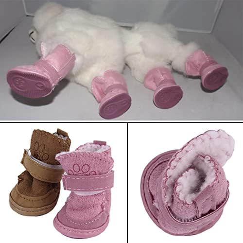Прекрасни Зимни Топли Обувки Сняг Изплъзване Обувки куче домашен Любимец Зимата на Топло за Малко Кученце домашен Любимец