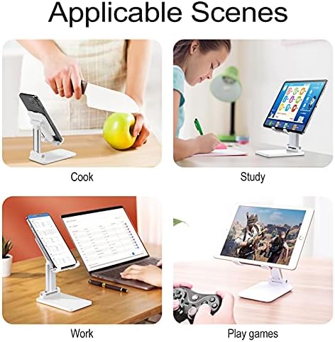 Sunset Adjustable Mobile Phone Stand Foldable Portable Таблети Holder for Office Travel Farmhouse White-Style