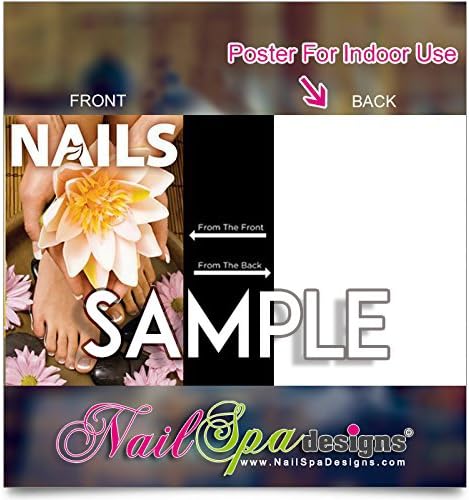 Global Printing Services Nail Salon Poster - Маникюр Педикюр Цвете Листенце Френски Върха Nail Salon Spa Poster || NSD-021