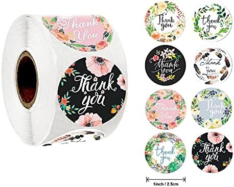 Taveky Thank You Stickers Labels морски Пехотинци, Thank You Round Stickers Roll for Small Business, Bubble Mailers, Wedding,