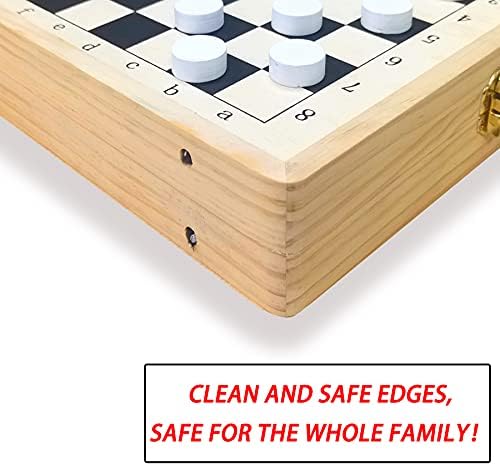 Fast Sling Пък Game, Set, Large 4 in 1 Chess Board Game, Fast Table Hockey Game, Tic Tac Toe , Checkers Game,Прашка Chess