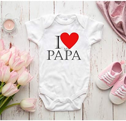 I Love My Papa Сладко Grandpa Baby Bodysuit Новородено Бебе Baby Shower Onesie Подарък