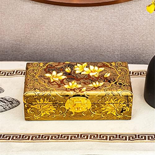 SSMDYLYM Лакирани Съдове за Ретро подарък Кутия За Бижута Китайски Стил за Съхранение на Сватбени Подаръци Пръстени Кутия