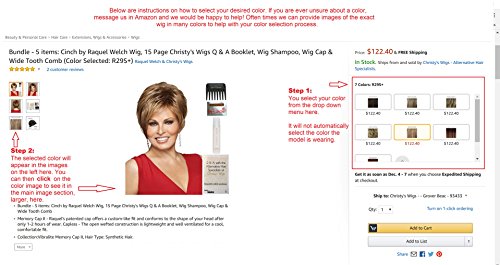 Комплект - 2 броя: Real Deal Перука by Raquel Welch (item1), Christy's Wigs Q & A Booklet (item2) - Цвят: SS19-23