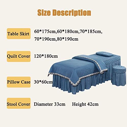 ZHUAN Massage Table Sheet Sets with Face Rest Hole Massage Table Skirt Spa Bed Cover Fitted Table Skirt for Beauty Salon Bed -j 70x190cm(28x75inch)