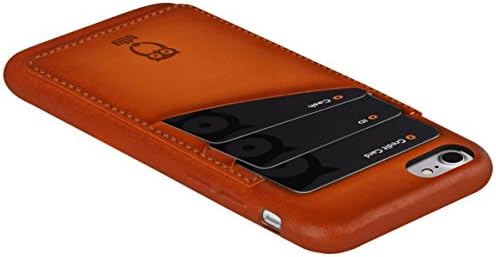 uordanova Premium Wallet Leather Case for iPhone 6/Plus 6S - Оранжевата