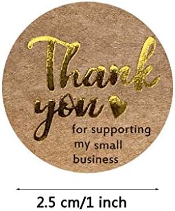 Sara-u 500pcs/roll Благодаря за подкрепата на моя малък бизнес Изработка на Стикери Златното Фолио