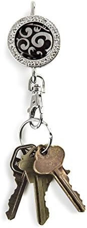 В чантата си за ключовете Finders 01B-004 Black & Silver Vine Bling