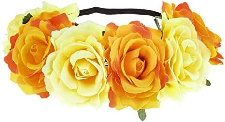 Юни Цъфтят рози, Цветя Короната Венец Цвете лента за глава Прическа за Сватбата на Фестивала