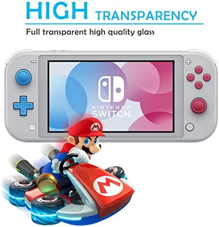 iAmer Закалено Стъкло Протектор на Екрана за Nintendo Switch Lite 2019,Прозрачен HD Clear Anti-Scratch with Anti-Fingerprint Bubble-Free Fit Switch Lite(3 опаковки)